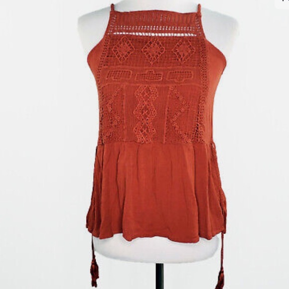 Mossimo Supply Co. Tops - Brand new Mossimo burnt orange Bo ho style tank top!